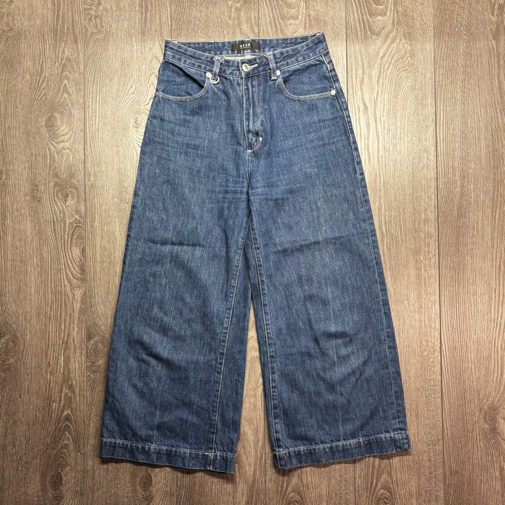 Neuw Denim Women Wide Leg High Rise 26 Cropped Jeans Indigo Blue Nieuwlandstraat